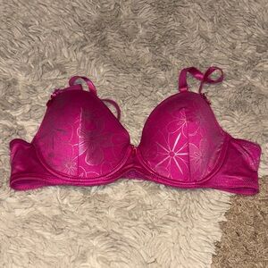 Floral Pink Underwire Bra